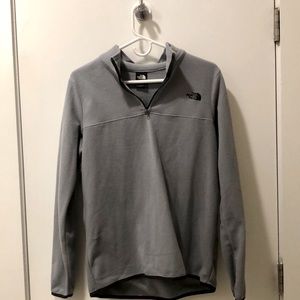 North Face women’s quarter zip fleece in dark gray